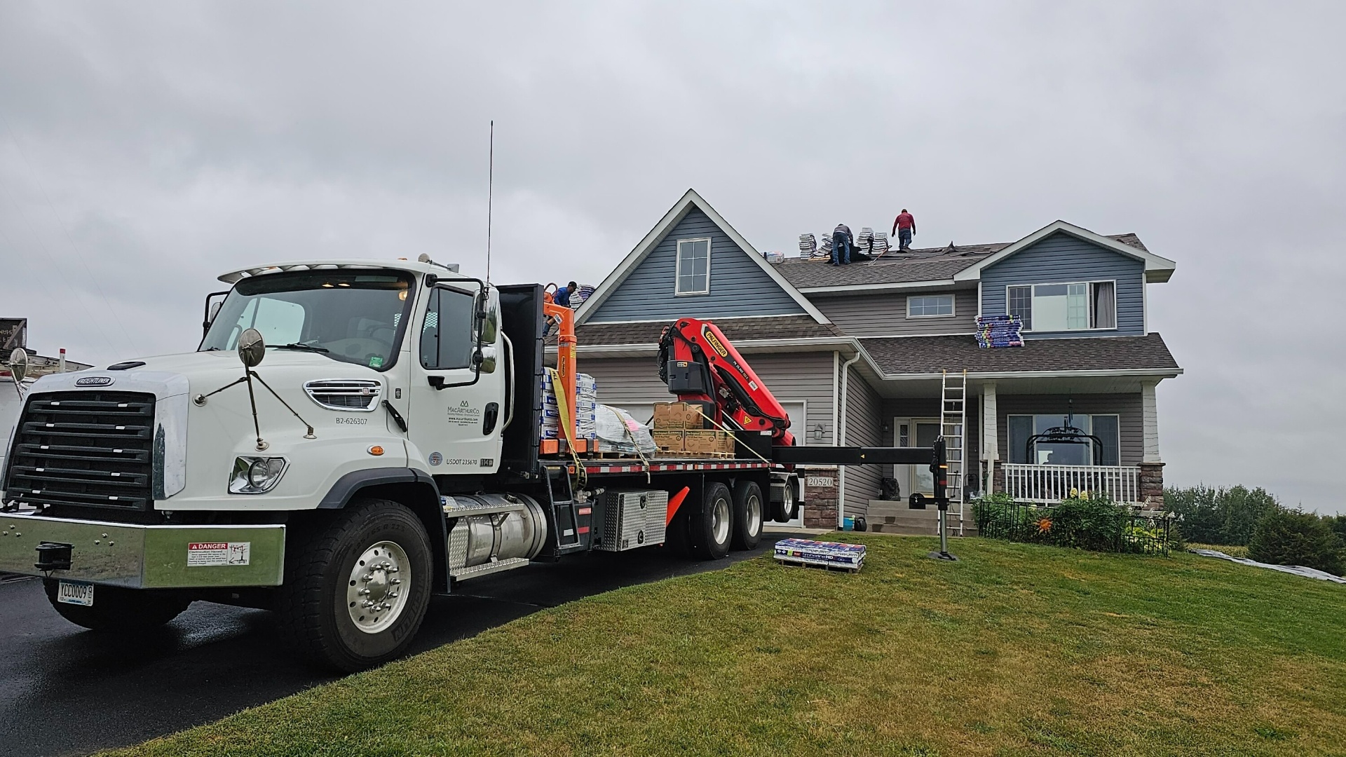 Gray shake style siding